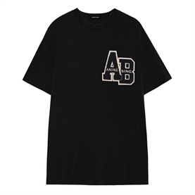 Anine Bing Lili T-shirt Lettermann, Sort 